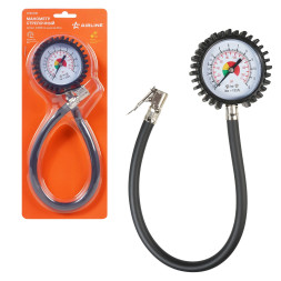 Манометр стрелочный 12 АТМ со шлангом 45см (ATBU038) AIRLINE