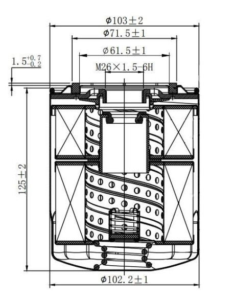 Фильтр масляный Mitsubishi Pajero II (90-)/III(00-)/Sport (98-)/L200 (96-)(CRL56281) CARVILLE RACING