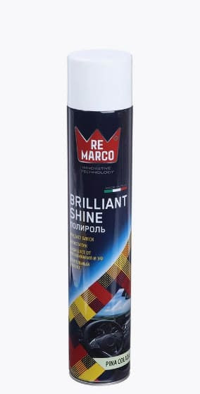 Полироль очиститель пластика и салона с защитными свойствами RE MARCO спрей (750 мл.) PINA COLADA