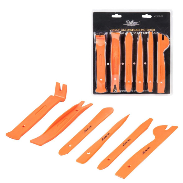 Набор съемников пистонов обшивки салона 6пр. блистер (AT-CR-05)  AIRLINE