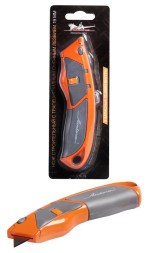 Нож строительный с трапециевидным сменным лезвием 19мм (AT-SOK-04)  AIRLINE