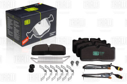 Колодки торм. диск. перед./зад.  ГАЗон Next (14-) (в компл. с 2-мя датчиками и р/к) (PF 969) TRIALLI