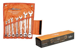 Набор ключей комбинированных трещёточных 8-19мм 7 предметов в мягкой сумке (AT-7-12) AIRLINE