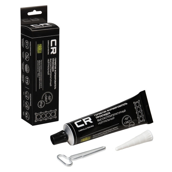 Герметик-прокладка -55/+340°C, черный, туба/насадка/ключ 85г (G9255857) (25шт) CARVILLE RACING