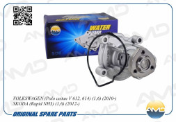 Помпа водяная 03C121008J/AMD.PW277 AMD VW (Polo V 612, 614)(1,6)(2010-)SKODA(Rapid NH3)(1,6)(2012-)