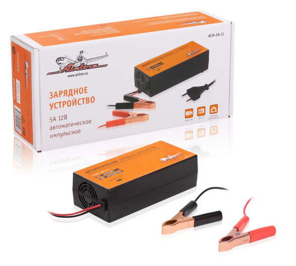 Зарядное устройство 5А 12В, автоматическое, импульсное (ACH-5A-11) AIRLINE