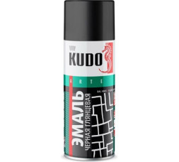 КРАСКА-СПРЕЙ Черная алкидная глянцевая 520 мл KUDO KU-1002 (12шт.)