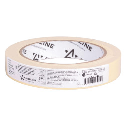 Лента клейкая малярная (скотч) термостойкая 80°C, 19 мм*40 м, желтая (ADTP001) AIRLINE