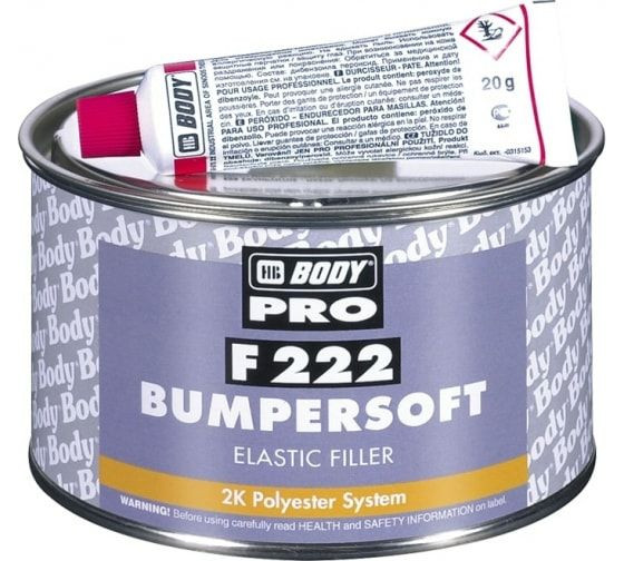 Шпатлевка BODY PRO F222 BUMPERSOFT (черн.) (0,25кг)