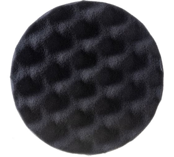 Круг полировальный рифленый на липучке мягкий Черный 150 x 25 мм