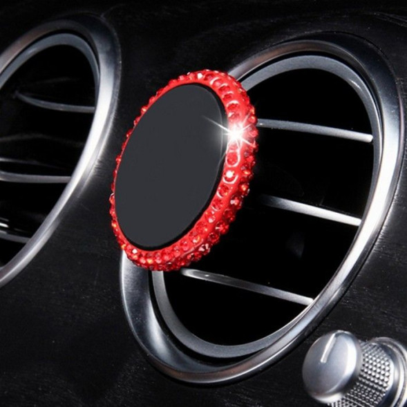 Держатель для телефона магнитный Стразы красный МД-10