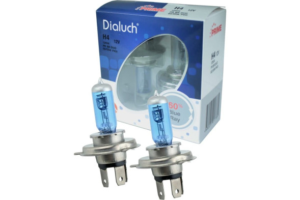 Лампа H4 12V 60/55W+60% P43t к-т 2шт. ДиаЛУЧ 12604 PR BR