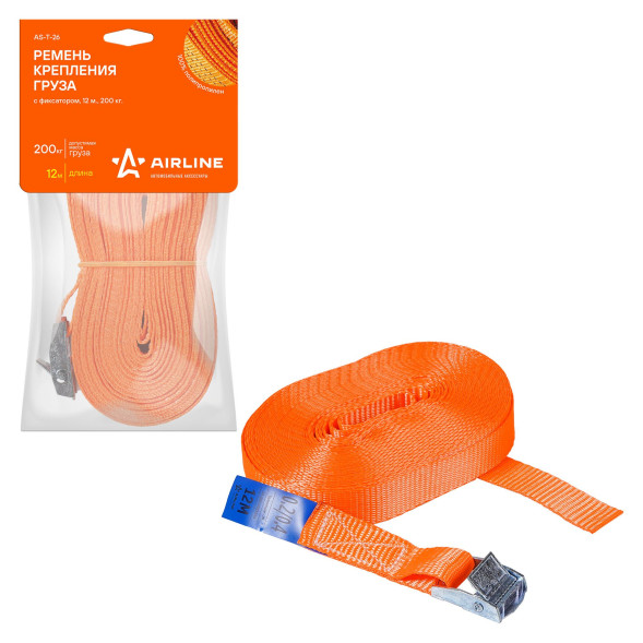 Ремень крепления груза с фиксатором 12 м, 200 кг  (AS-T-26)  AIRLINE