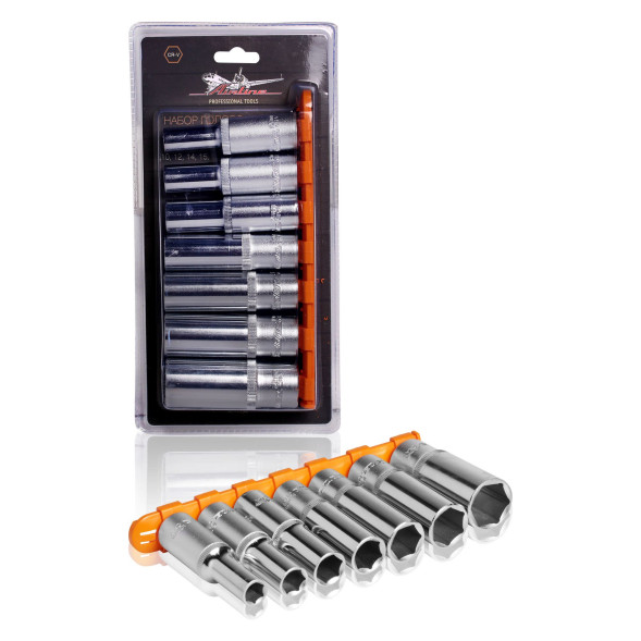 Набор головок торцевых 1/2&amp;quot; DR шестигранных 7пр. глубоких (10,12,14,15,17,19,22мм) (AT-7-34) AIRLINE