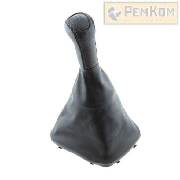 Ручка КПП с чехлом для а/м 2190, 2192, 2194 кожа, черная (RK11028) РЕМКОМ
