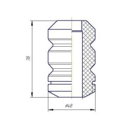 Отбойник передней стойки ВАЗ 2108-21099/2113-2115 (1 шт.) (BC 0131) TRIALLI