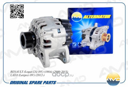 Генератор 8200810621/AMD.EL1187 (POLY-V6) LADA(Largus)(8V)(2012-)(100А)RENAULT(Logan LS)(8V)