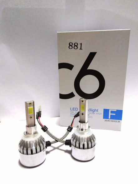 H27 C6R Комплект светодиодных ламп 12/24v 6000K (холодный бело-голубой) (к-т 2шт)