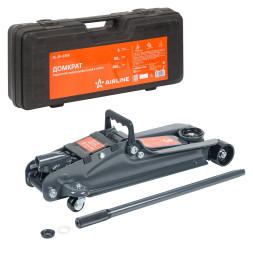 Домкрат подкатной 3т низкопрофильный в кейсе (MIN - 85 мм, MAX - 380 мм) (AJ3F370K) AIRLINE