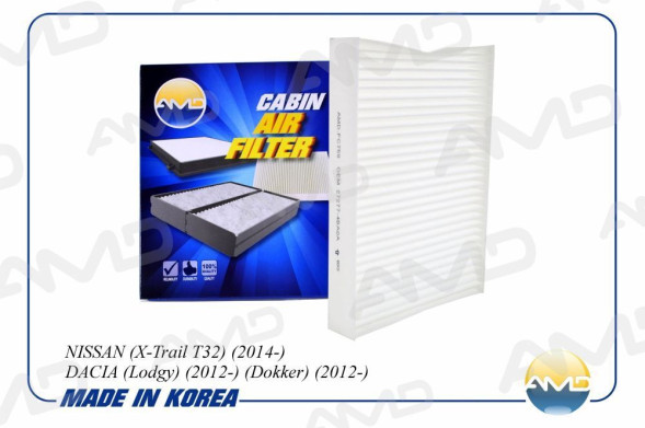 Фильтр салонный 27277-4BA0A/AMD.FC759 AMD NISSAN(X-Trail T32)(2014-) RENAULT(Koleos II) (K 1330)