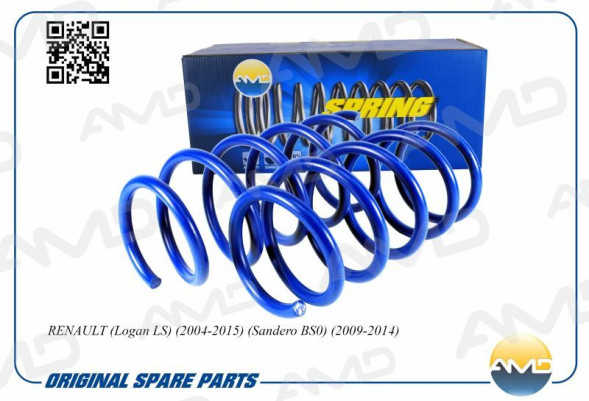Пружина передняя 6001548549/AMD.SP322 AMD RENAULT (Logan LS) (2004-2015) (отгрузка по 1шт.)
