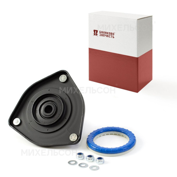 Опора стойки передней с подшипником ВАЗ-1118 ПЛАСТИК СПЗ,гайка,шайба в коробке БалаковоЗапчасть