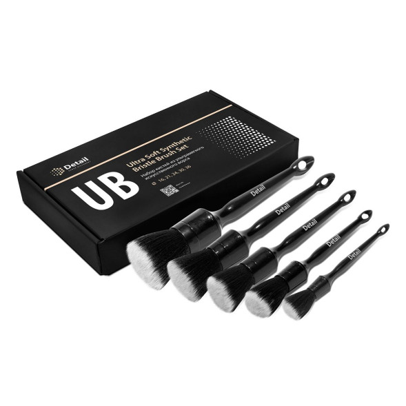 Кисти пластиковые с ультрамягким искусственным ворсом (комплект 5шт.) GRASS Detail DT-0409