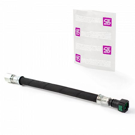 Шланг топливный ВАЗ-1118-2190 высокого давления к топливной рампе L=280мм КЛИПСА+ГАЙКА CS20