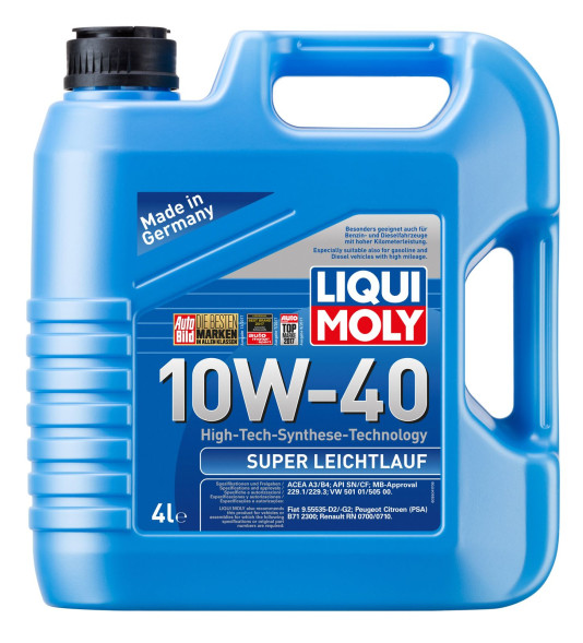 Масло мотор. Liqui Moly 10W40 Super Leichtlauf (НС-синт) (4л)  (1916/9504)