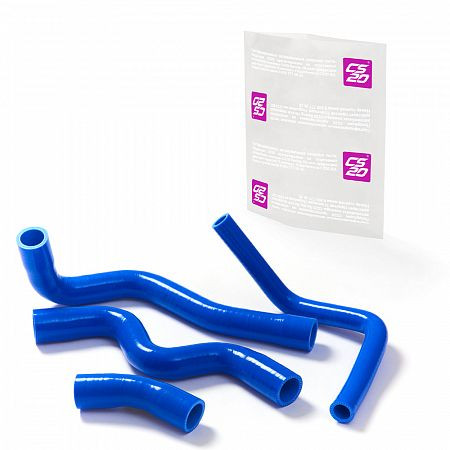Патрубки радиатора LADA Largus дв.RENAULT 8V с кондиционером силикон СИНИЙ CS20 Profi к-т.4шт
