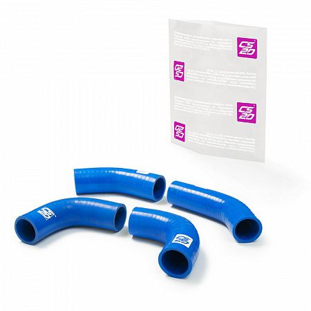 Патрубки радиатора ГАЗ-3302 дв.ЗМЗ-406 Евро-2,3 к-т.4шт силикон CS20 СИНИЙ Profi