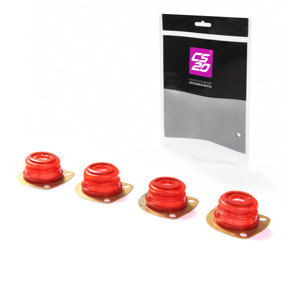 Пыльник ВАЗ-2101-2107 опоры шаровой силиконн КРАСНЫЙ прозрачный к-т.4шт Drive в упаковке