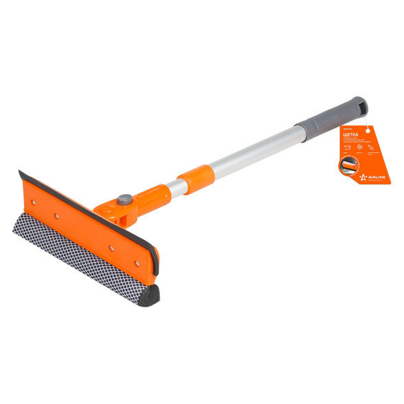 Щетка для мытья стекол с телескопич. ручкой, поролоном и водосгоном (50-75см) (ABGN006) AIRLINE