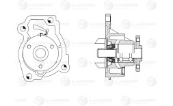Насос водяной Lada Vesta (15-)/Renault Arkana (19-)/Duster (15-) 1.6i [H4M] LUZAR LWP 0999