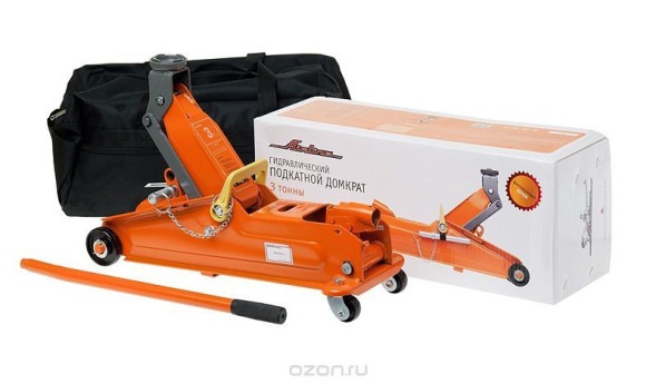 Домкрат подкатной 3т в сумке (MIN - 135 мм, MAX - 390 мм) (AJ-3F-390P) AIRLINE