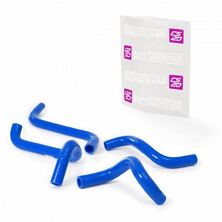Патрубки отопителя ВАЗ-21082, 2114 к-т.4шт силикон CS20 СИНИЙ Profi