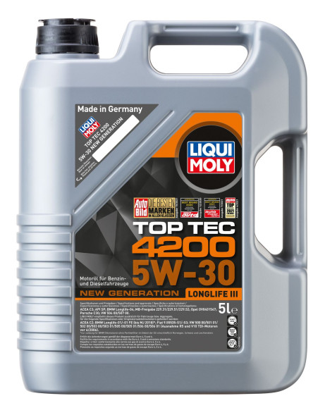 Масло мотор. Liqui Moly 5W30 Top Tec 4200 (5л)  (8973/7661)