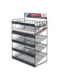 Стойка рекламная металлическая KUDO для эмалей с кисточкой на 540 флаконов