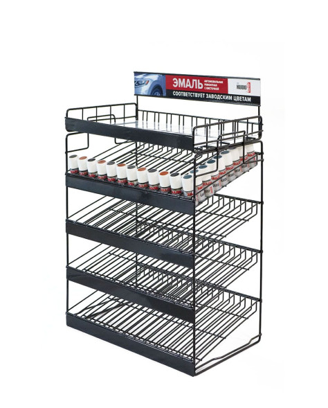 Стойка рекламная металлическая KUDO для эмалей с кисточкой на 540 флаконов