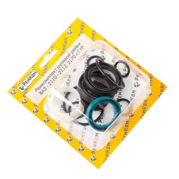 Ремкомплект рулевой рейки ВАЗ 2110-2112, 2170 с ГУР (сальники, упл. кольца) (RK 01011)