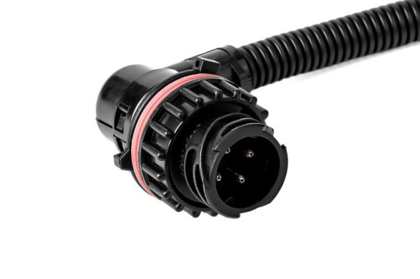 Колодка-разъем 4-х контактный байонет угл, адаптер GAZ, Камаз, Mercedes, UAZ, Scania, МАЗ (AX5232)