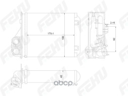 Радиатор отопителя Lada Largus (12-)/Renault Logan (04-) (FRH1027m) FEHU