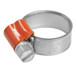 Хомут 12-22/9,7 мм, червячный, усиленный, W1 (оцинк.), 1 шт. (AHC-S-05) (уп. 50шт) AIRLINE