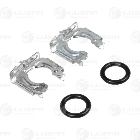 Кмпл для подключ  радиатора отоп ВАЗ/PSA/VW фиксат.2шт.+кольц2шт тип Valeo LUZAR LGS 0005