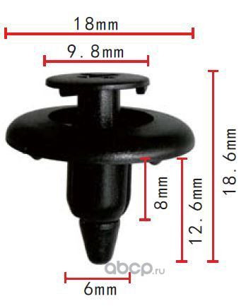 Toyota 9046706150 клипса 6x8x18mm 	Autokrep 1113914 (10шт)