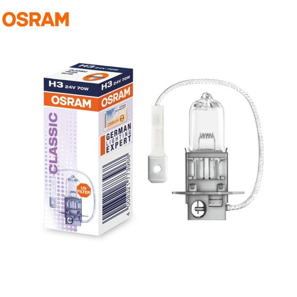 Лампа  Стандартная H3 24V- 70W (PK22s) (Osram) 64156