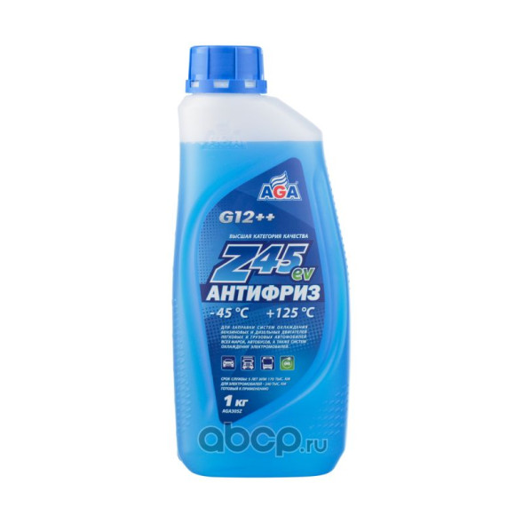 Антифриз синий  (1кг) G-12++ ANTIFREEZE AGA-Z45ev PREMIX AGA