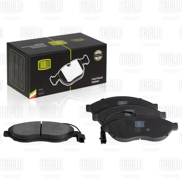 Колодки торм. диск. перед.  Fiat Ducato (06-) (169х61) (в компл. с 2-мя датчиками) (PF 1609) TRIALLI