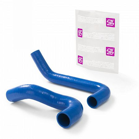 Патрубки радиатора УАЗ-469,315195 дв.ЗМЗ-514 к-т.2шт силикон CS20 СИНИЙ Profi