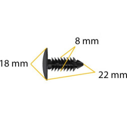 Chrysler,Dodge,Ford,GM,Opel 6030441, 388577S, W705589S300, 01605396 Клипса подкрылка Autokrep AK1113357